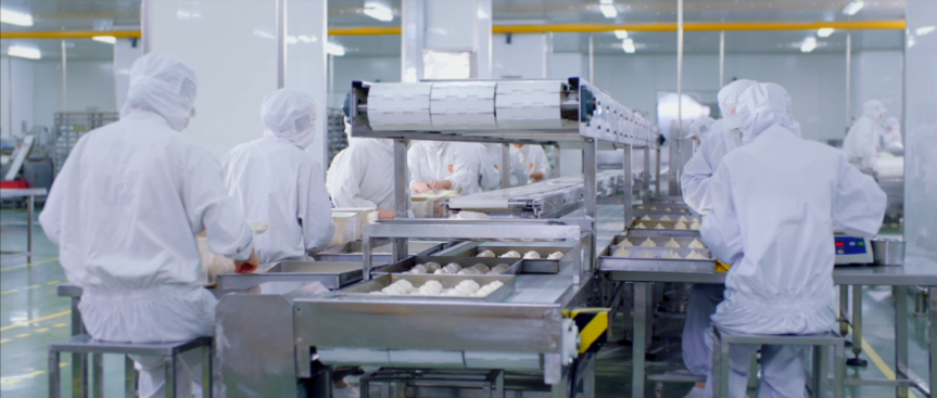 為保證標準化,規模化生產,巴比食品花重金在上海建成透明中式面點生產